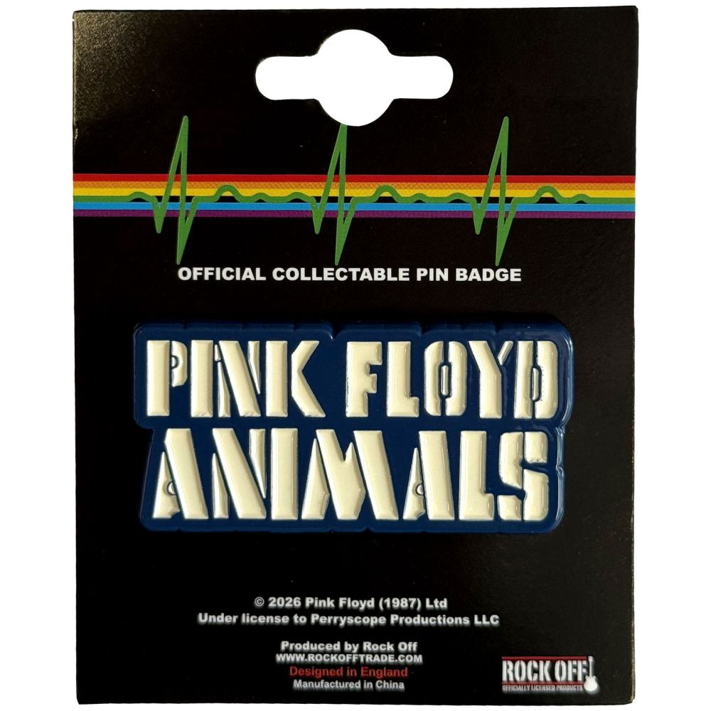 Pink Floyd - Animals Logo Métal broche - Blanc/Bleu
